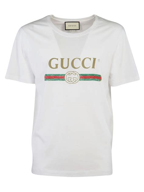 washed t shirt with gucci logo replica